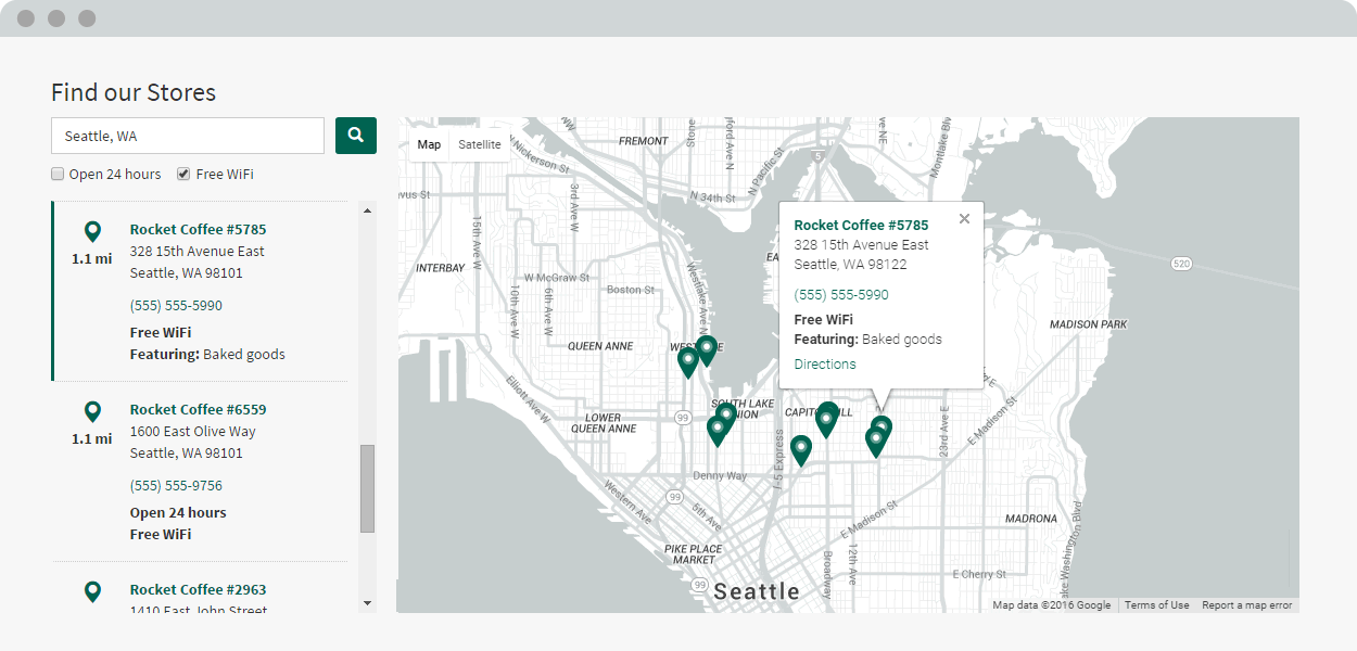 Store Locator Screenshot